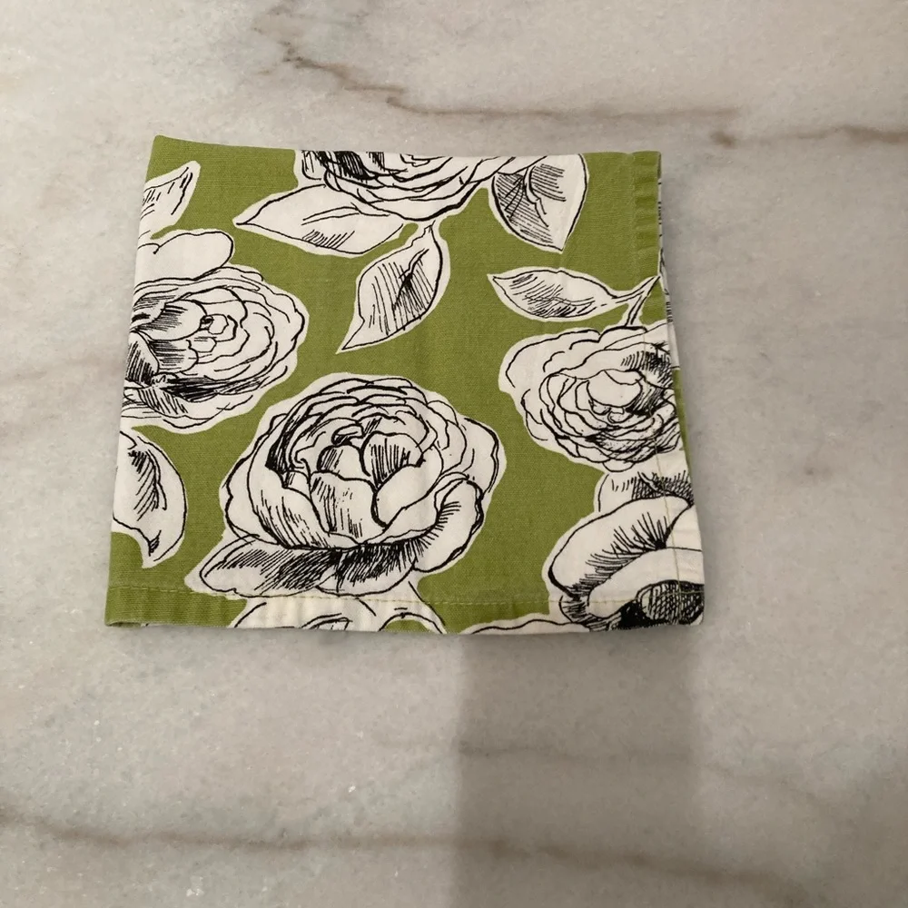 L Set of 9 Floral Table Napkins